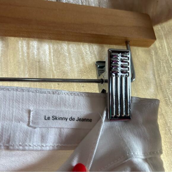 FRAME Le Skinny de Jeanne Skinny Jeans Blanc Mid Rise White Denim Size 27 - Picture 4 of 9